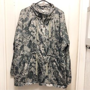 Maurices Green Mix Camo Cinch Waist Windbreaker Size 2X